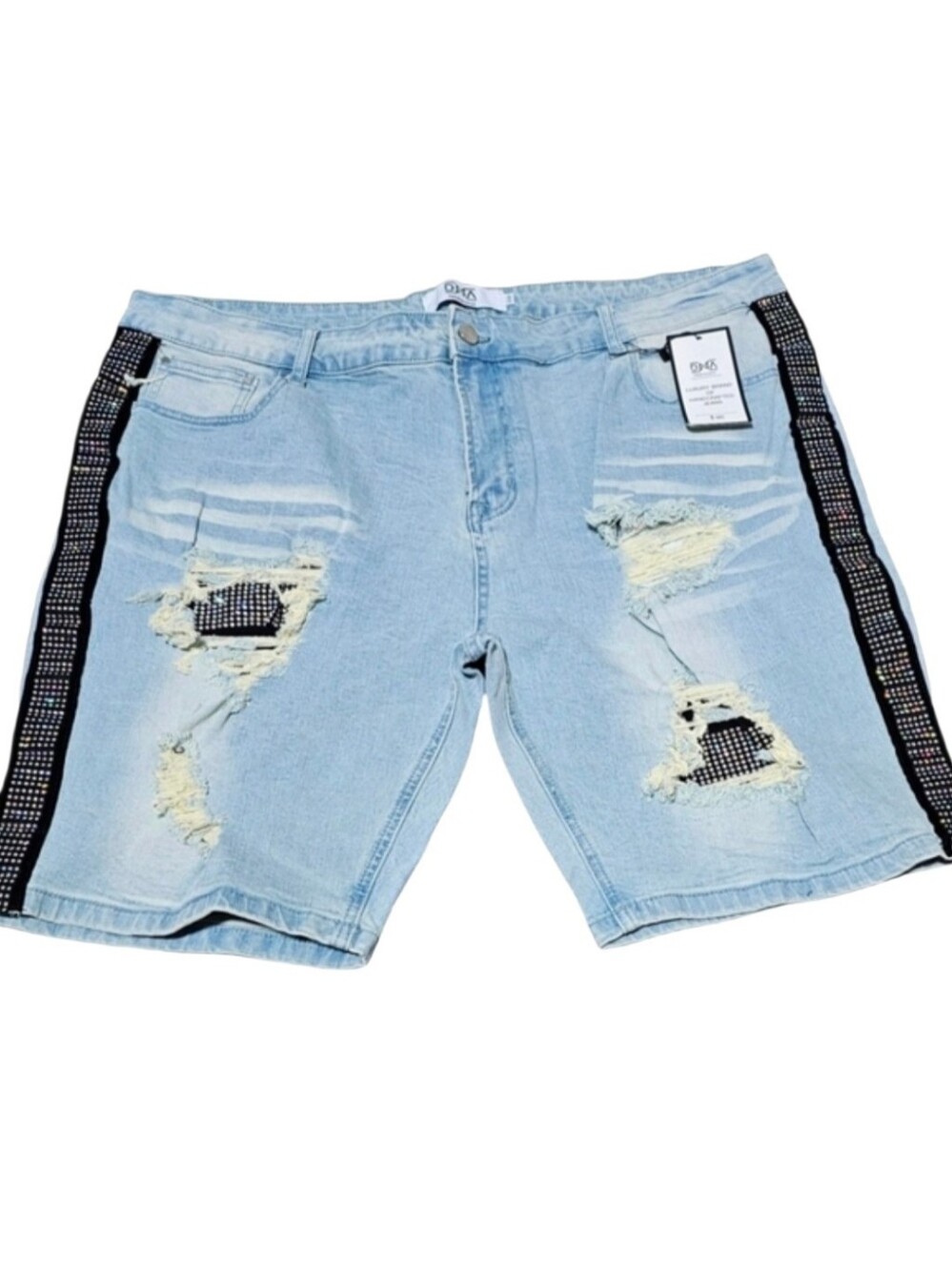 NWT Women's DNA Distressed Rhinestone Denim Shorts
